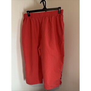 Jonathon Logan WOMAN Pink Capri 2X Pockets Elastic Waist 34" summer Vaca Preown